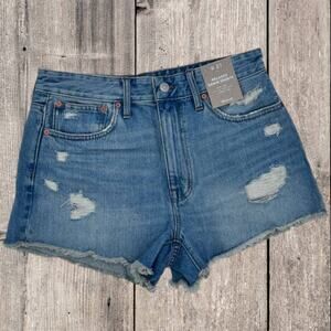 MADEWELL RELAXED DENIM SHORTS, SIZE 27